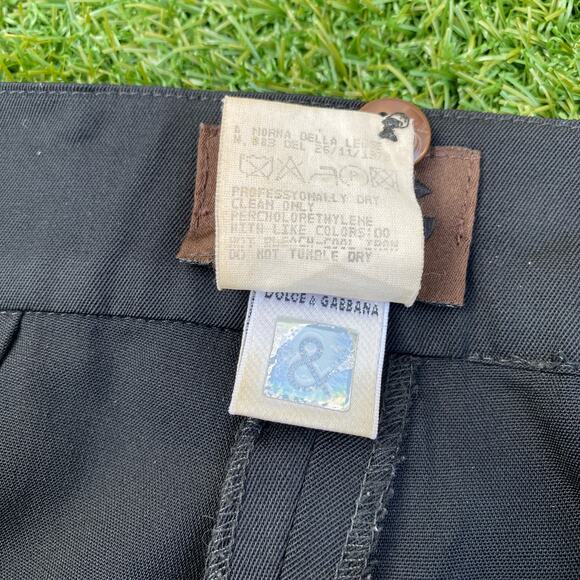 Dolce & Gabbana Women's Black Wool Dress Pants - Picture 4 of 6